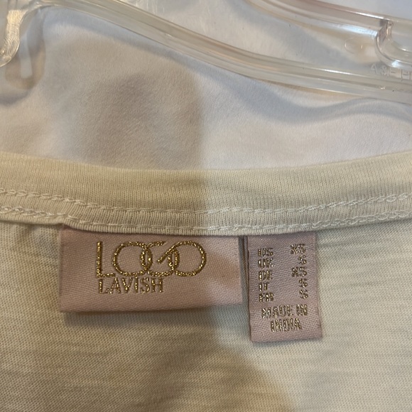 Logo Lavish sleeveless tunic with pleated hem and lace trim. Size XS - Picture 6 of 9